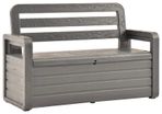 Garden Storage Bench 132.5 cm Plastic Anthracite