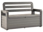 Garden Storage Bench 132.5 cm Plastic Anthracite