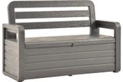 Garden Storage Bench 132.5 cm Plastic Anthracite