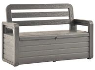 main image for ad Garden Storage Bench 132.5 cm Plastic Anthracite