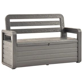 Garden Storage Bench 132.5 cm Plastic Anthracite