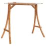 Swing Frame with Cream Roof Solid Spruce Wood with Teak Finish Image 4