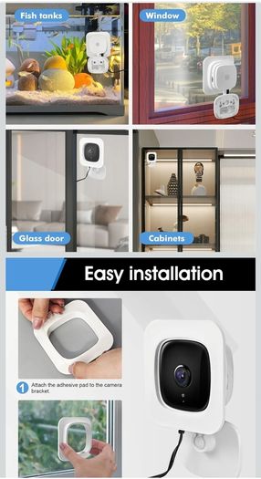 Security camera adhesive window mount for Tapo C100/C101/C110/C111