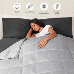 Brentfords Weighted Blanket Adult 4kg Silver Grey 125x150cm - Brand New