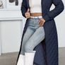 Brand New Women'S Elegant Quilted Long Coat Image 3