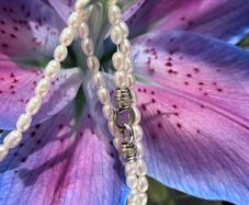1.2 M  S925 nature spring water rice necklace