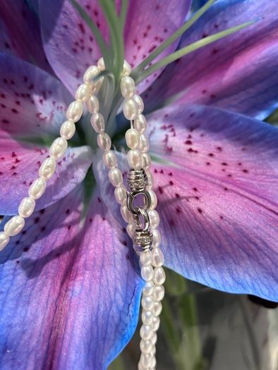 1.2 M  S925 nature spring water rice necklace