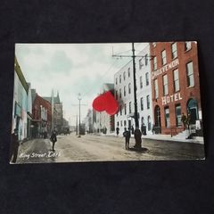 Ireland Postcard : King Street. ( MacCurtain Street ) , Cork , Showing The Windsor and Grosvenor Hotels and A Tram