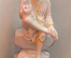 Vintage Shirdi Sai Baba Statue Indian Marble Dust Figurine