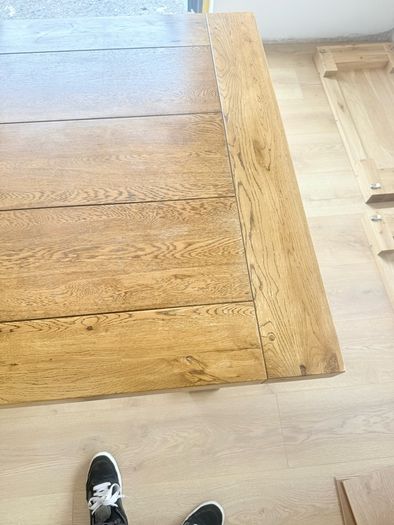 EZ Athens Solid Oak extendable dining table