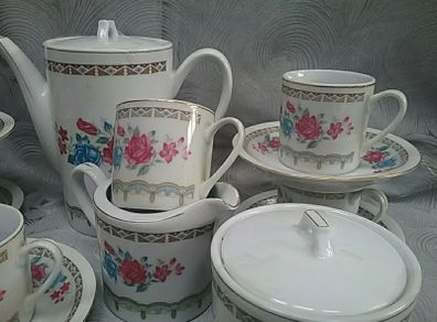 Fourteen Piece China Coffee Set
