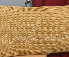 "Welcome" cushion