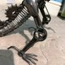 Large Handmade Scrap Metal Dinosaur Dragon Sculpture, 45cm, Recycled Steampunk Art Image 5