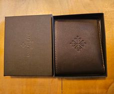 Patek Philippe brown leather wallet