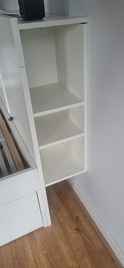 IKEA BRIMNES Standard Double Bed Frame + Storage Headboard + Sultan Mattress