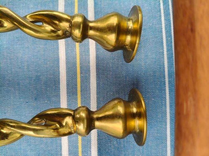 Vintage Brass Candlesticks x 2