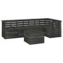 6 Piece Garden Pallet Lounge Set Solid Pinewood Dark Grey Image 3