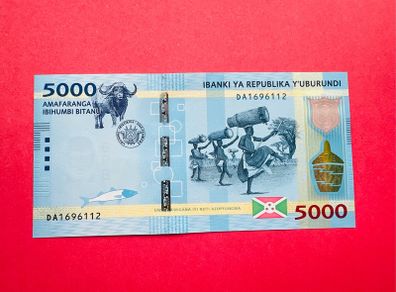 Burundi  5,000 Francs. 2015. Pick. 53a.  ( Uncirculated )