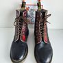 Dr Martens 8 eye red england vintage black red boots UK7 EU41 US9 Image 2