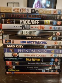 John Travolta Dvd Collection Bundle Face Off Grease Look Who's Talking Pulp Fiction Saturday Night Fever Etc