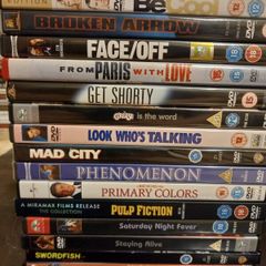 John Travolta Dvd Collection Bundle Face Off Grease Look Who's Talking Pulp Fiction Saturday Night Fever Etc