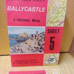 1989 'Ballymena Larne / 1993   Ballycastle / Ordnance Survey Folding Maps