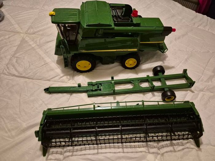 Large John Deere combine harvester