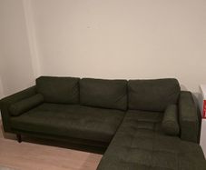 EZ Living Cooper Corner Sofa Moss Green Nearly New