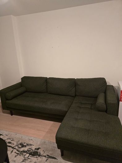 EZ Living Cooper Corner Sofa Moss Green Nearly New