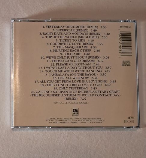 Carpenters Their Greatest Hits CD