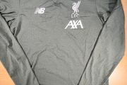 Mens Liverpool Fc 2018-19 1/4 Zip Training Top - New Balance -Axa - Grey -Medium