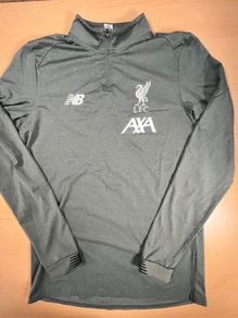 Mens Liverpool Fc 2018-19 1/4 Zip Training Top - New Balance -Axa - Grey -Medium