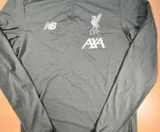 Mens Liverpool Fc 2018-19 1/4 Zip Training Top - New Balance -Axa - Grey -Medium