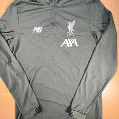 Mens Liverpool Fc 2018-19 1/4 Zip Training Top - New Balance -Axa - Grey -Medium
