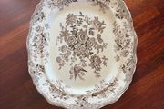 Antique Victorian Asiatic Pheasants Staffordshire Large Platter