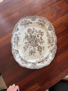 Antique Victorian Asiatic Pheasants Staffordshire Large Platter