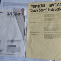 yupiteru mvt-3300 instruction manual