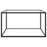 Tea Table Black with Tempered Glass 90x90x50 cm Image 3