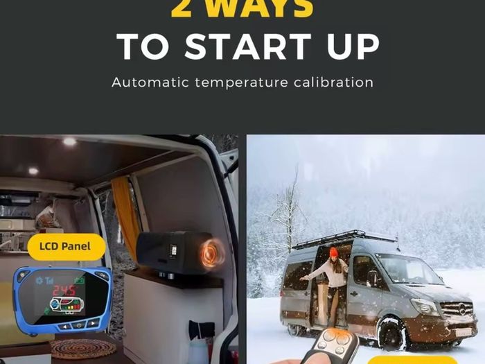 8KW 12V Low Noise Heater Diesel Air Heater Diesel Night Heater With LCD and Remote Control For Boat Camper Garage Home Truck Van kit