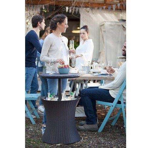 Keter Pacific Pool Bar - Brown Rattan Design
