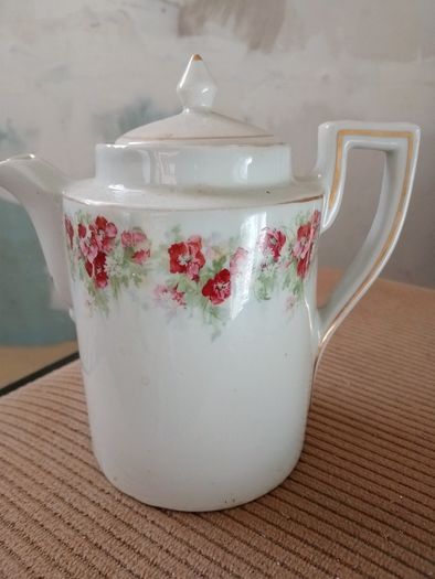 Vintage Art Deco Style Floral Porcelain Coffee Pot