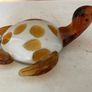 Glass Turtle Amber/ White ornament Image 4