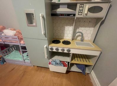 Kids kitchen and bunk beds