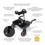 Lascal buggy board maxi+ Black Croc design including saddle Image 6
