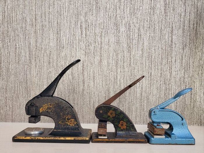 Vintage hand press Embossers