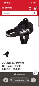 JULIUS K9 Power Harness, Black brand new
