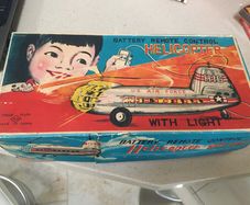 Vintage TN Helicopter Double Rotor Vintage Tin Toy
