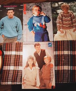 Assorted 1980s Knitting Patterns X4.