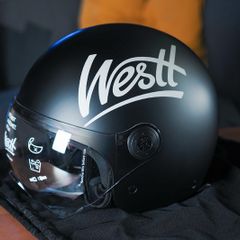 Westt Motorcycle Helmet Open Face With Visor size XL