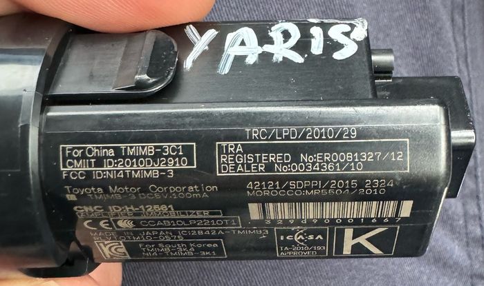 Button start/stop toyota yaris